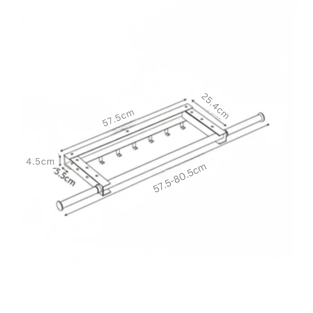 Luxury Telescopic Wall-Mounted Folding Clothes Drying Rack