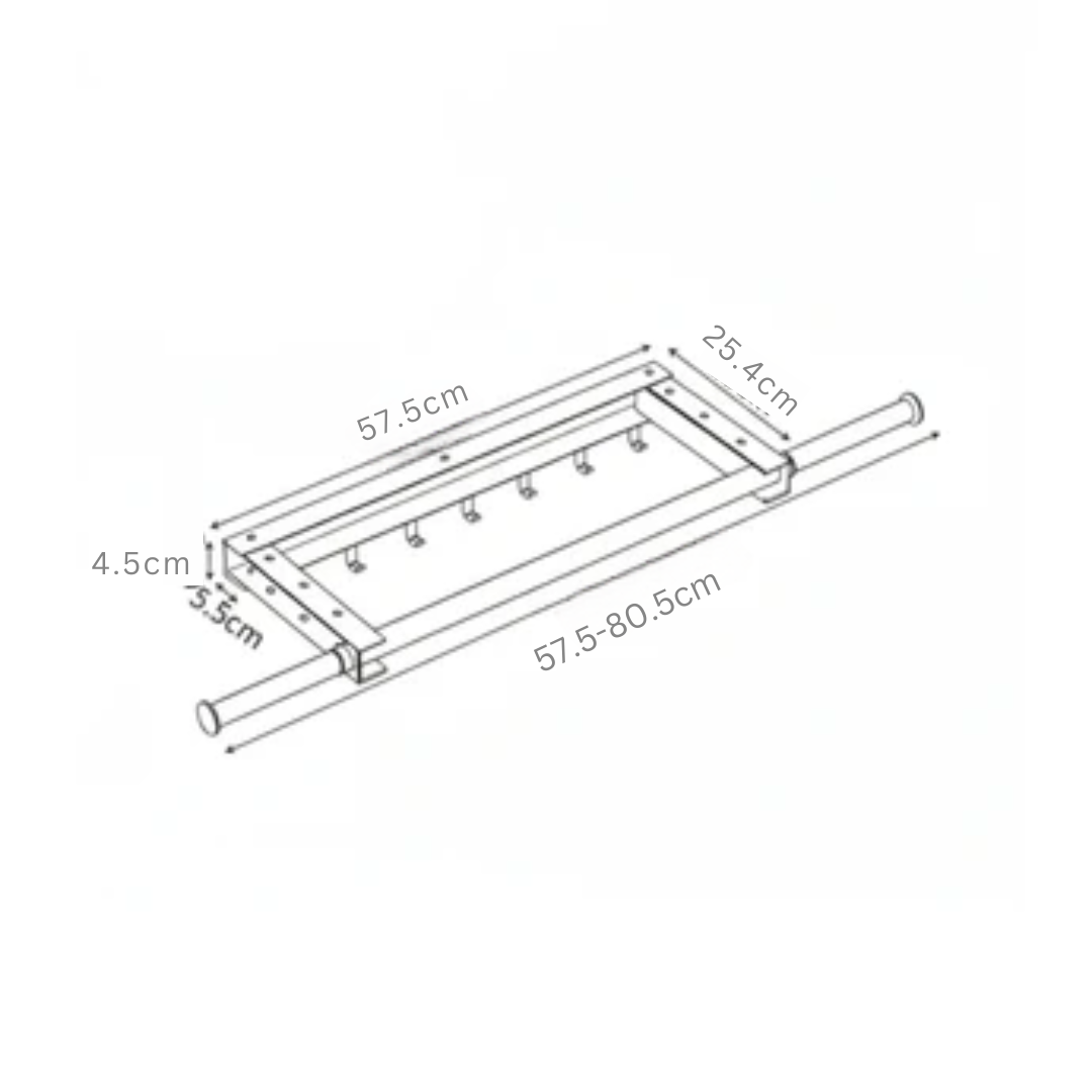 Luxury Telescopic Wall-Mounted Folding Clothes Drying Rack
