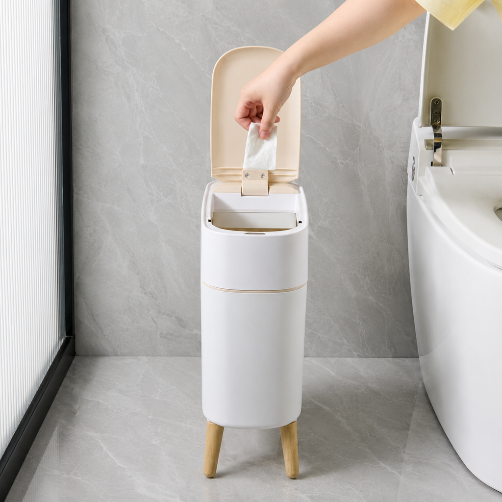 Smart Sensor Hands-Free Trash Can with Elevated Legs(10L)