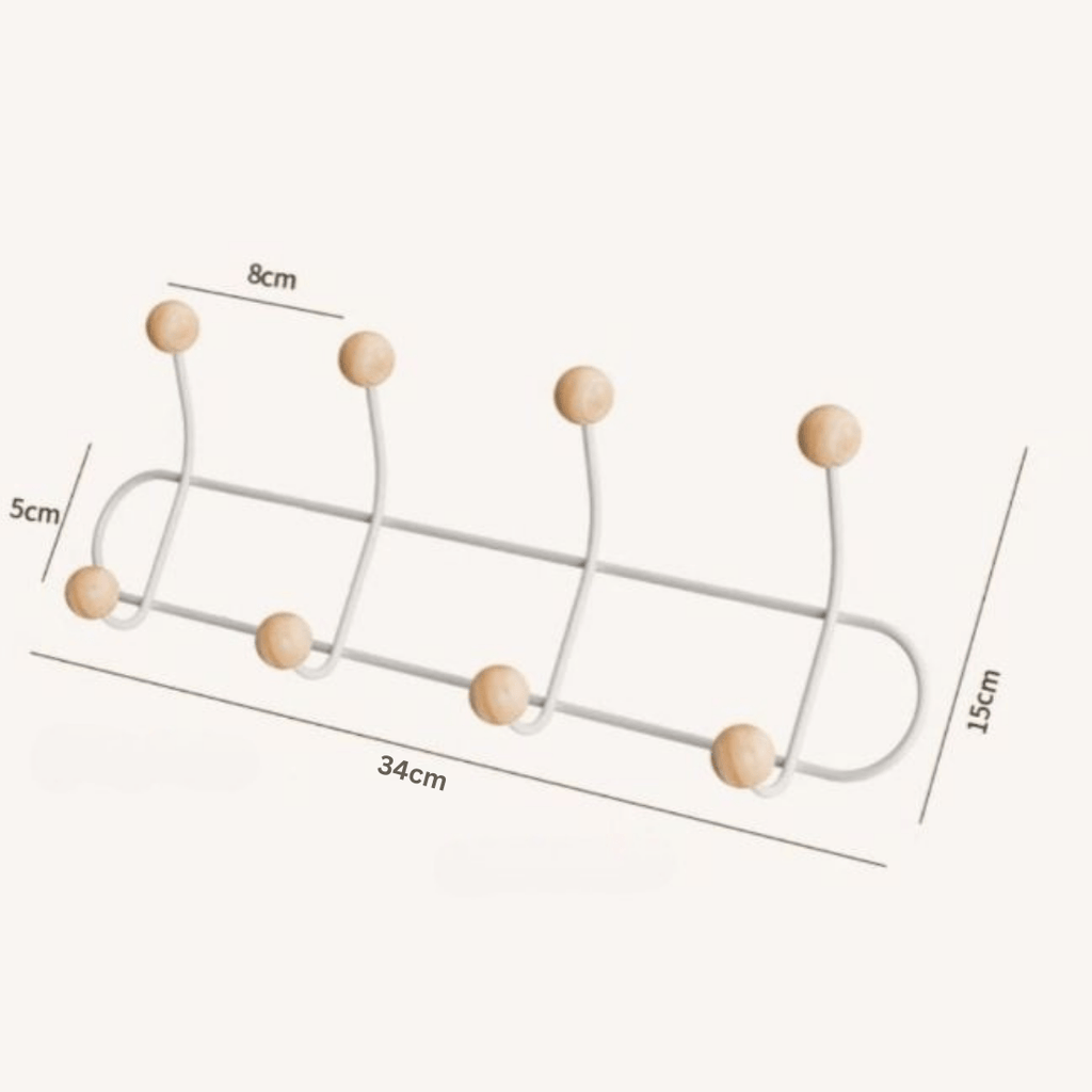 Dual-Layer Over-the-Door Rack with 8 Hooks