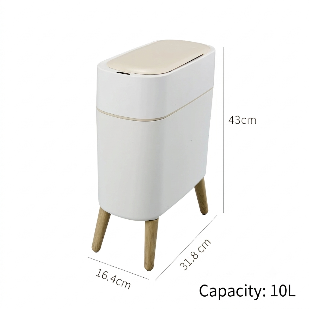 Smart Sensor Hands-Free Trash Can with Elevated Legs(10L)