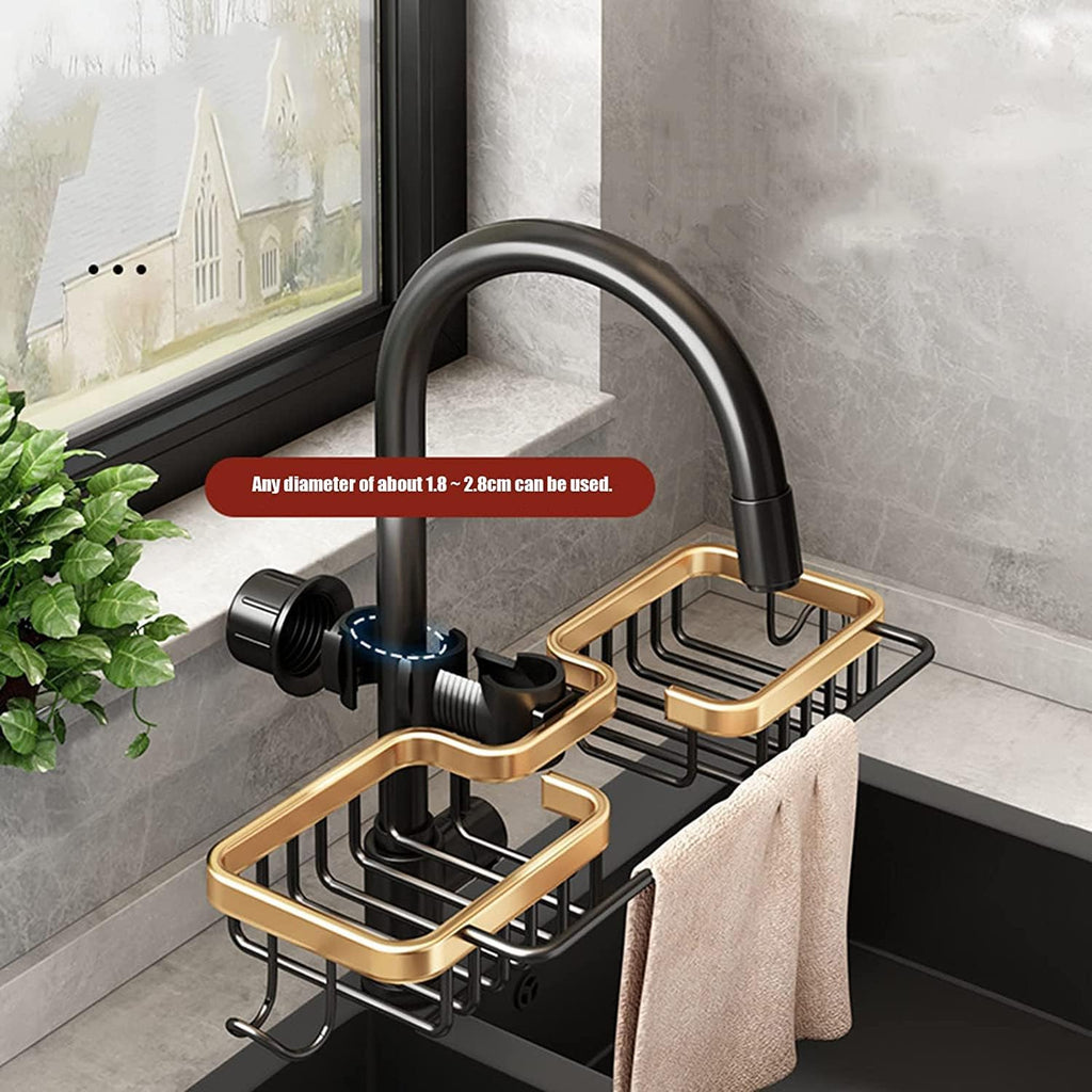 Gold Dual-Compartment Kitchen & Bathroom Caddy(30cm)