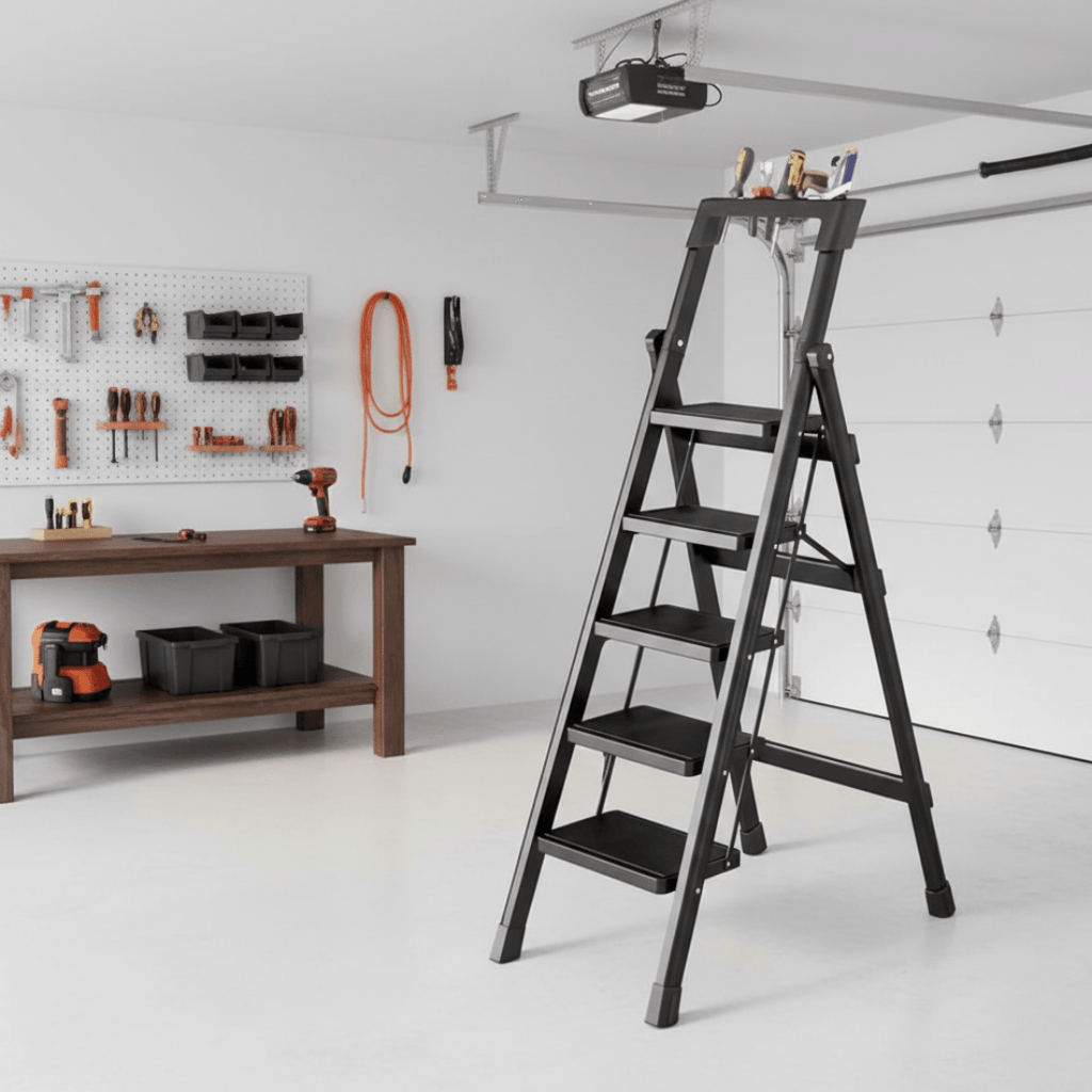 Heavy Duty Metal Folding Multi-Step Ladder