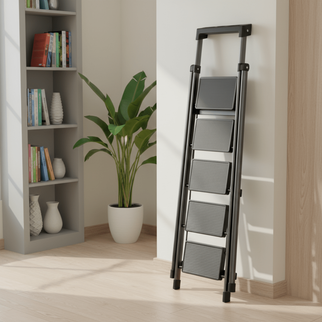 Heavy Duty Metal Folding Multi-Step Ladder