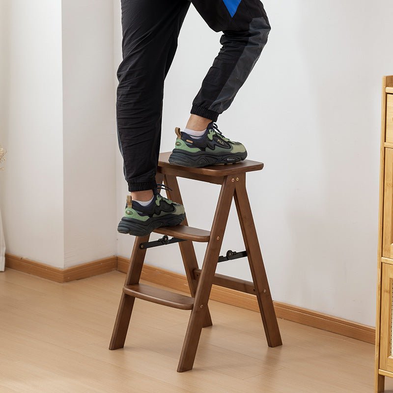 Compact Climb Utility Nanmu Wood Step Stool(63cm)