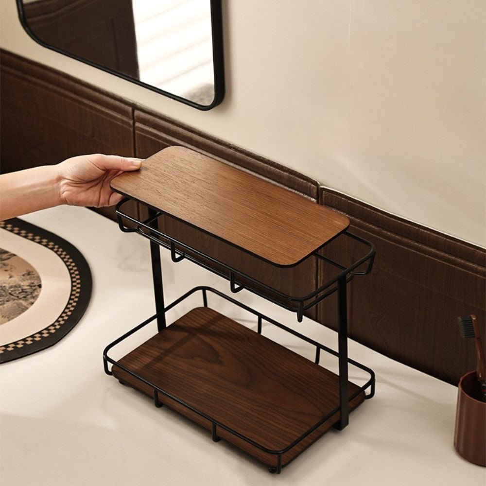 Stainless Steel Wooden Framed Organizer Tray