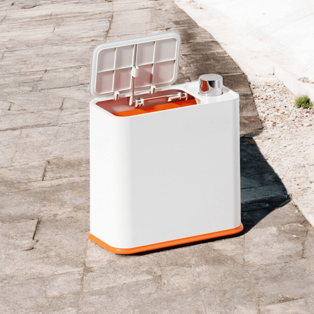 Large Capacity Simple Push Trash Can