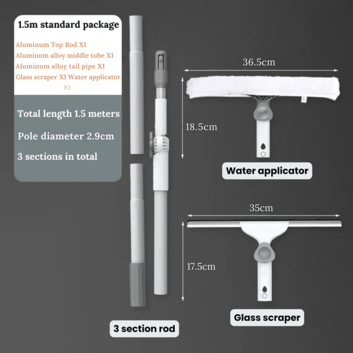 Flexi Clean Double-Sided Glass  Scraper