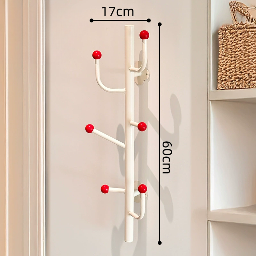 Heavy-Duty Carbon Steel Wall Hook Rack with Extended Hangers
