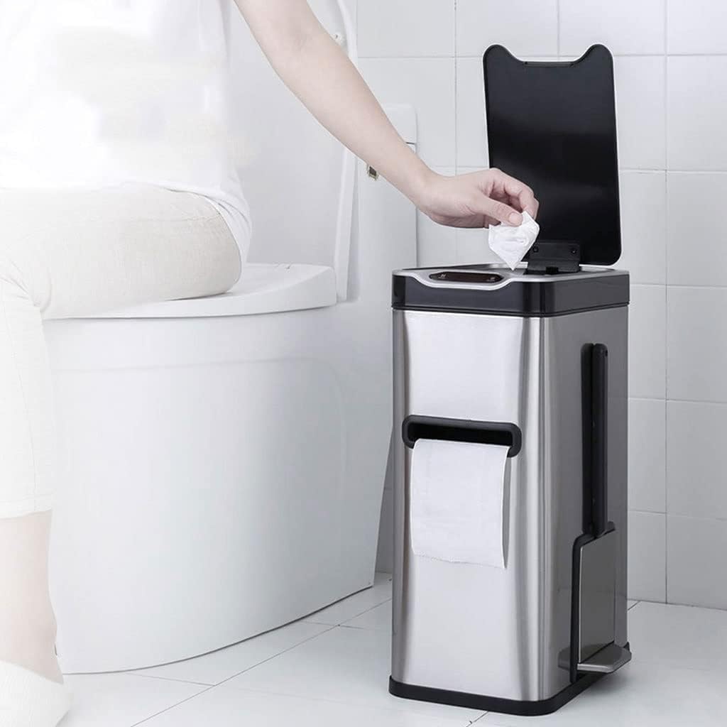 Smart 3-in-1 Bathroom Trash Can with Toilet Brush & Tissue Holder (7Litre)