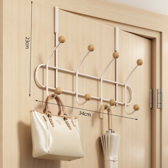 Dual-Layer Over-the-Door Rack with 8 Hooks